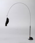 Keep your cat entertained with this steel wire feather teaser wand toy. Features a bell & suction cup holder. Available in black, pink & white. Shop PawSylo!