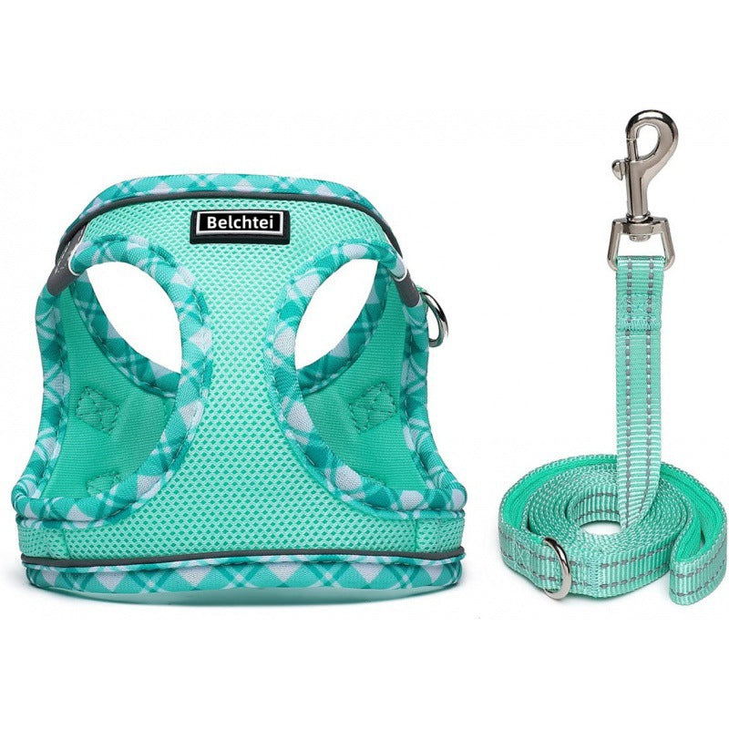 Walk your pet safely with our escape-proof adjustable harness vest with D-ring.
Soft & comfortable for cats & dogs. Available in multiple colors, sizes XS–XL.