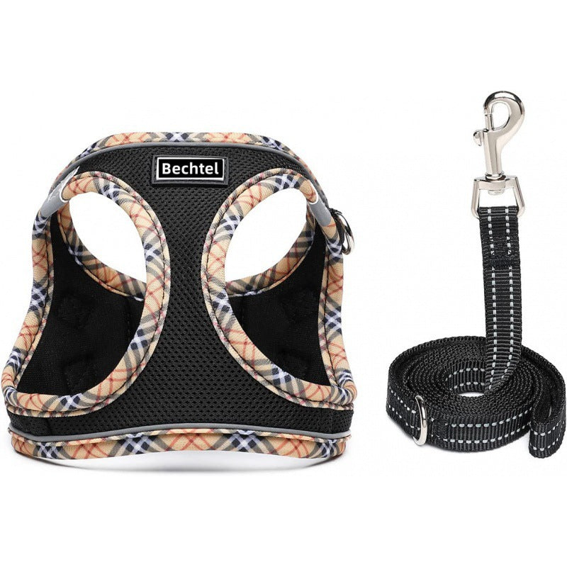 Walk your pet safely with our escape-proof adjustable harness vest with D-ring.
Soft & comfortable for cats & dogs. Available in multiple colors, sizes XS–XL.