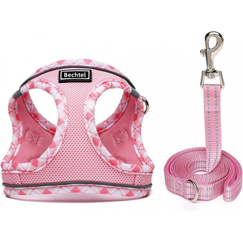Walk your pet safely with our escape-proof adjustable harness vest with D-ring.
Soft & comfortable for cats & dogs. Available in multiple colors, sizes XS–XL.